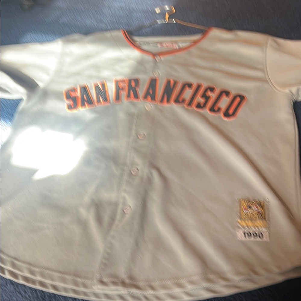 San Francisco Kids Baseball Jersey - Gray and Orange